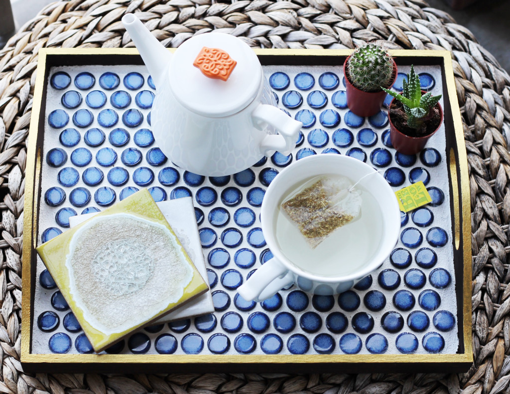 Wooden Tile Tray