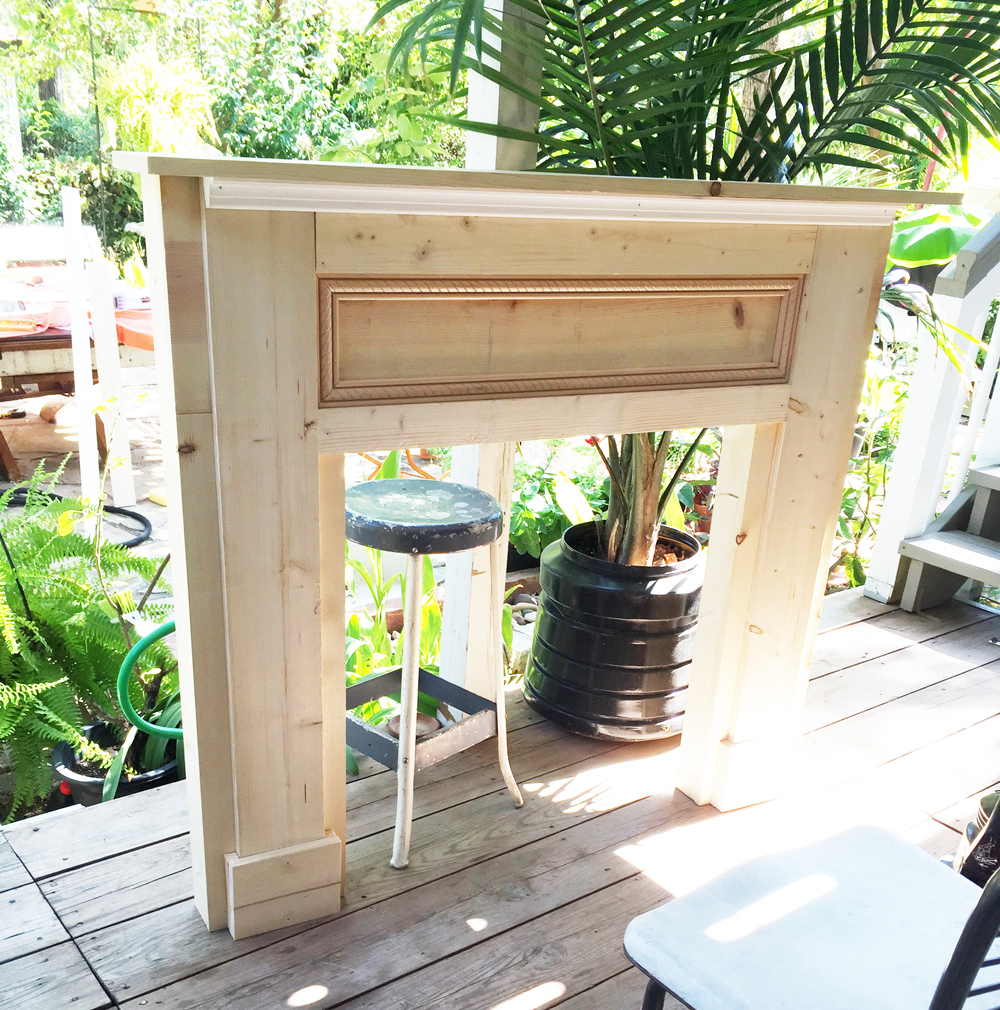 DIY Faux Mantel